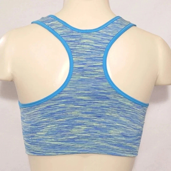 MEDIUM Hanes HC35 Wire Free Sports Bra Blue Green - Picture 3 of 4